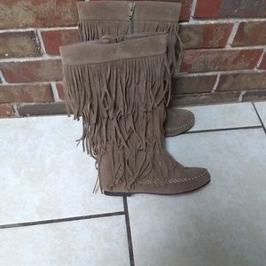 Three layer Tassel Boots